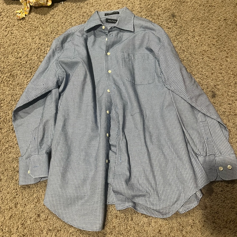 Men’s blue fitted polo, nautica